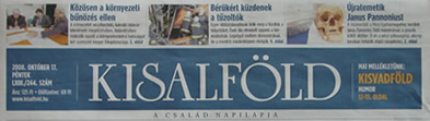 Kisalföld Newspaper Banner